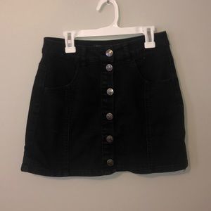 black denim skirt